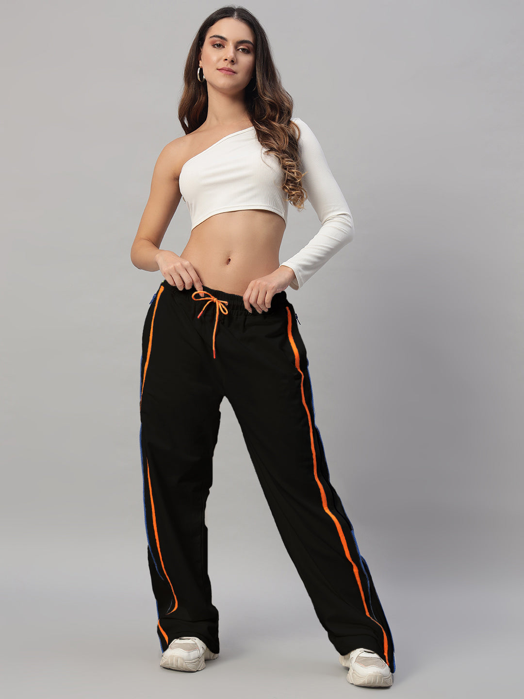 WOMEN'S IMPERIAL SIDE ZIPPER JOGGERS (BLACK)