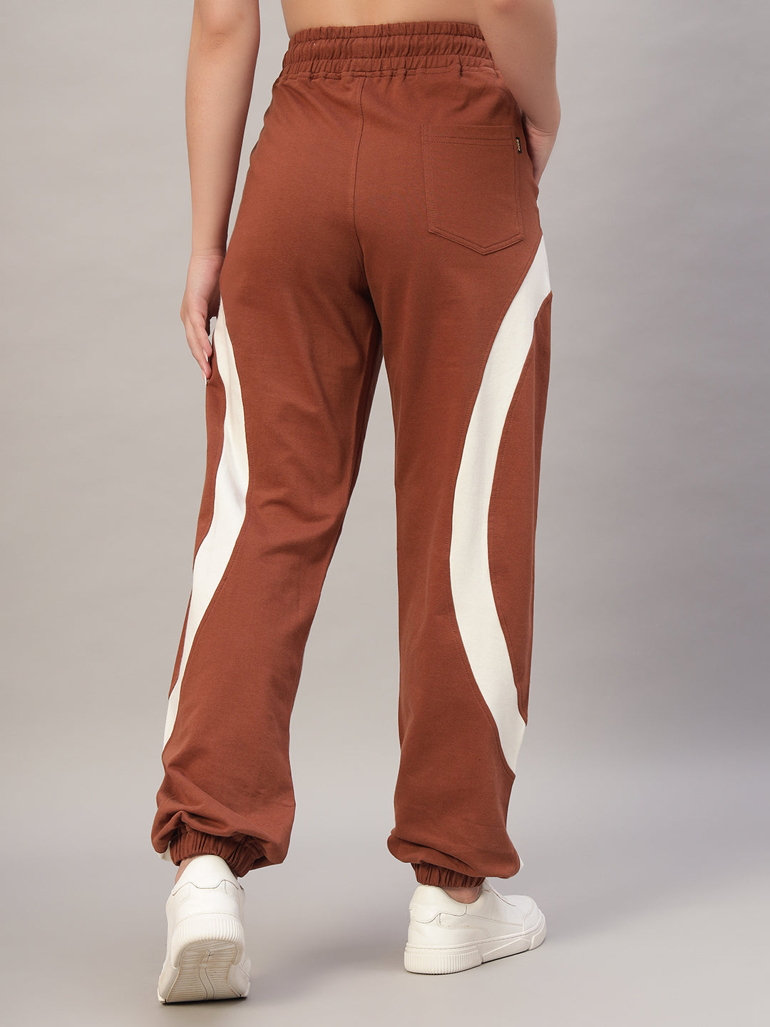 WOMEN'S AMERICAN FOOTBALL JOGGERS (BROWN-WHITE)