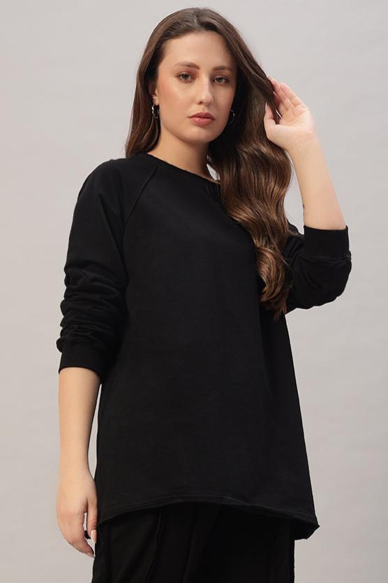 Women's Lamina Oversized Sweatshirt (Black)