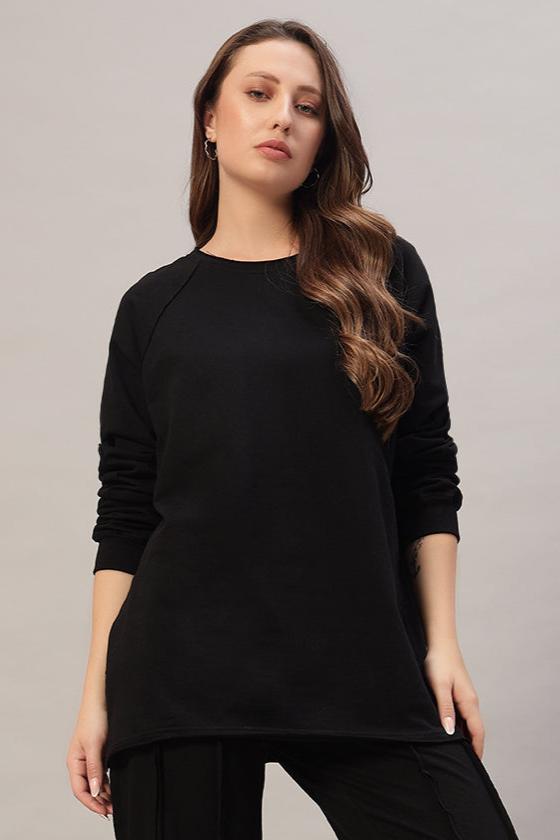 Women's Lamina Oversized Sweatshirt (Black)