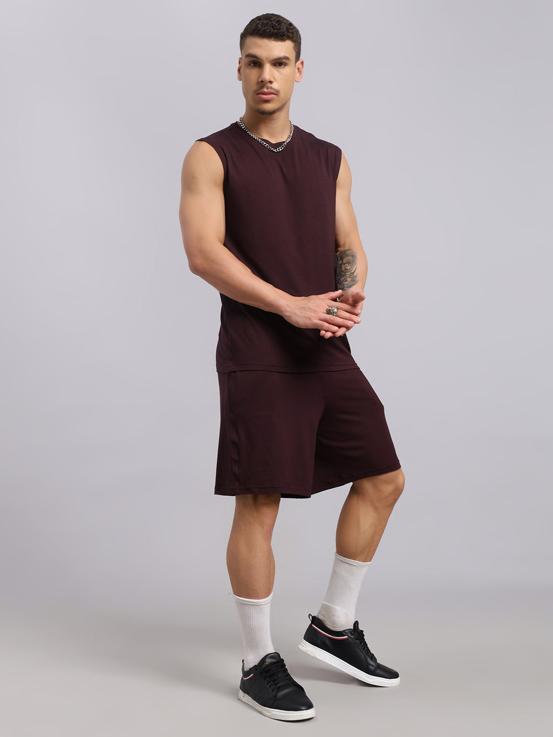 STRENGTH FREAK CO-ORD SET (WINE)