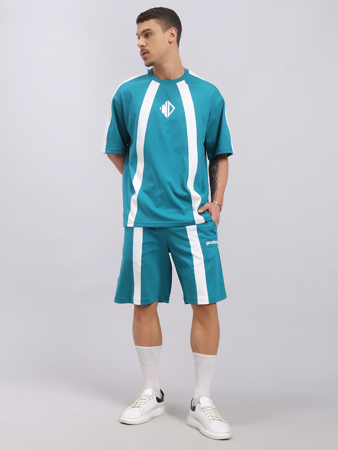 WIDELINE SUMMER CO-ORD SET (TEAL BLUE)