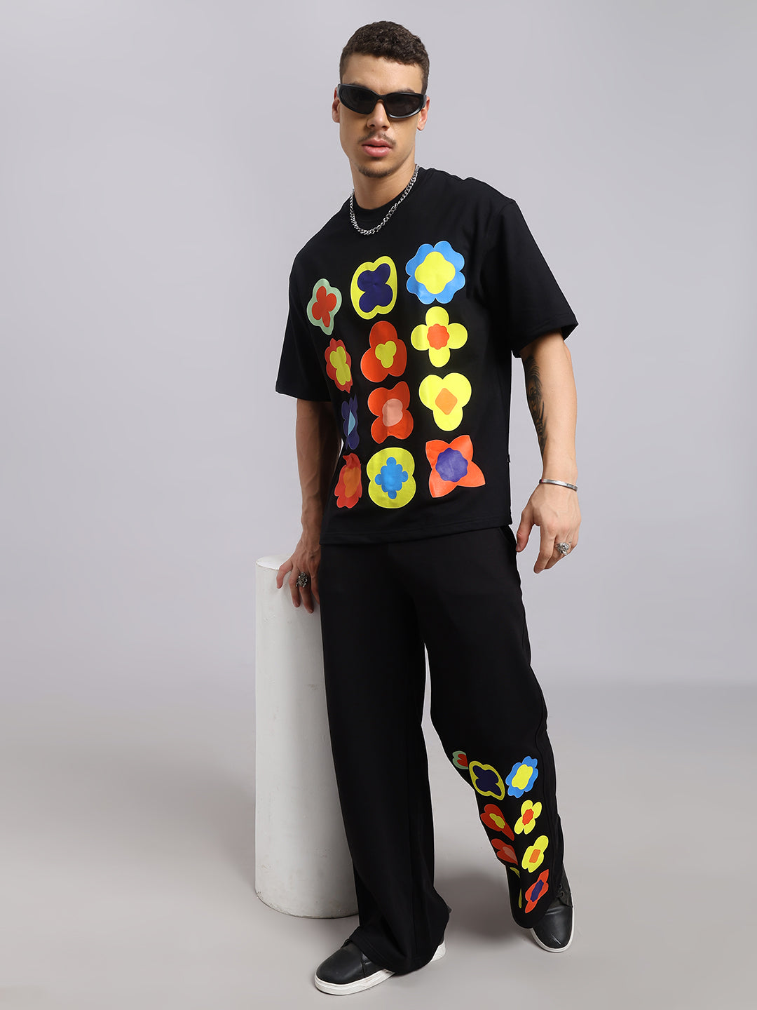 HOLLISTER TIE-DYE CO-ORD SET (BLACK)