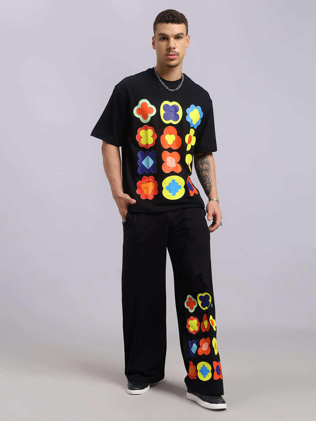 HOLLISTER TIE-DYE CO-ORD SET (BLACK)