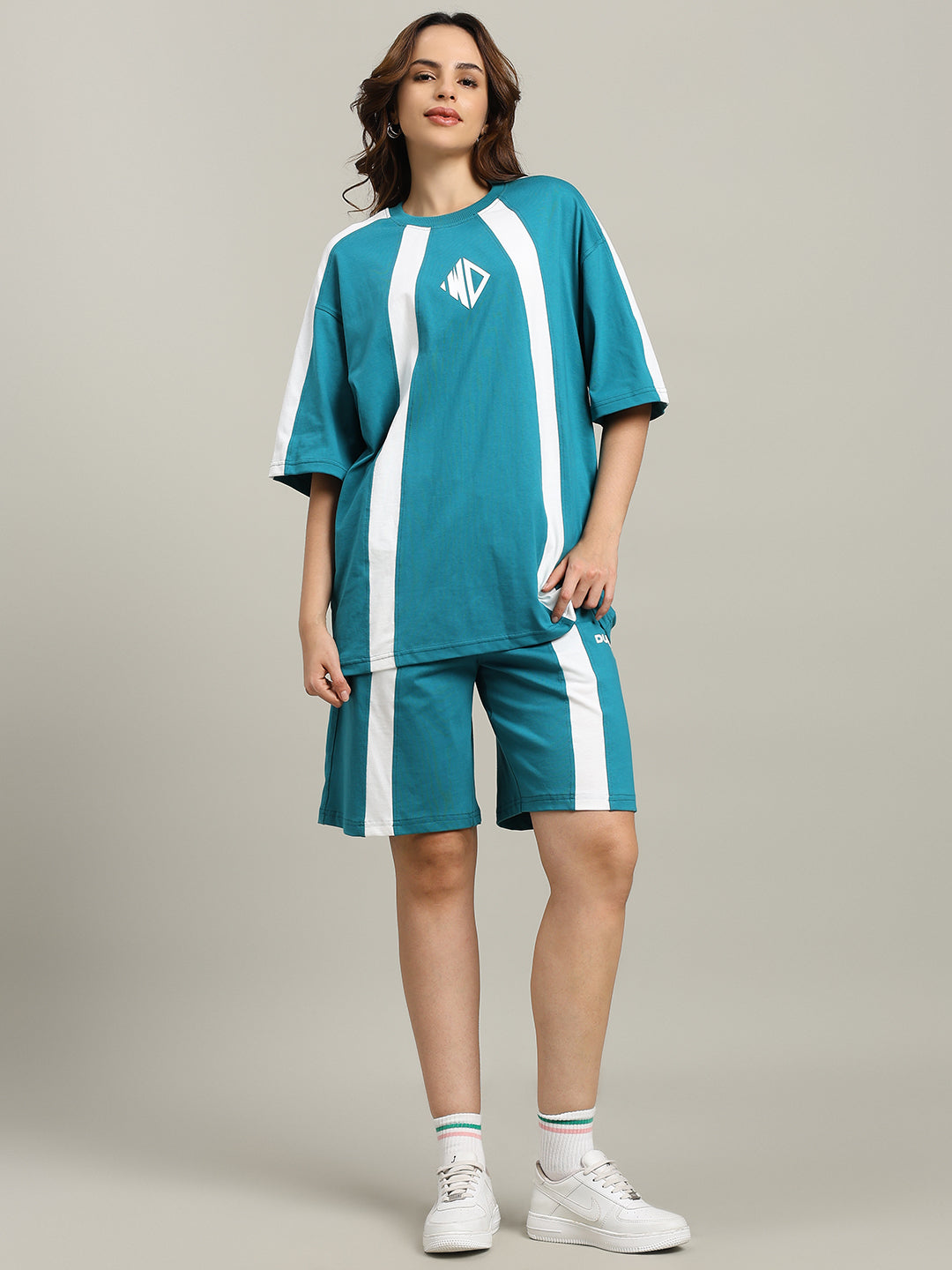WOMEN'S WIDELINE SUMMER CO-ORD SET (TEAL)