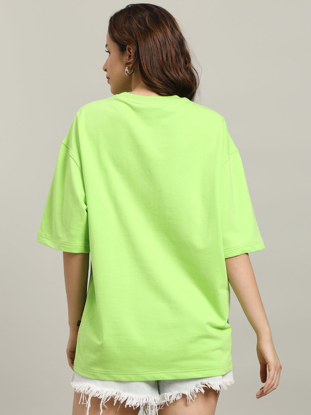 WOMEN'S ORCAS OVER-SIZED T-SHIRT (NEON GREEN)