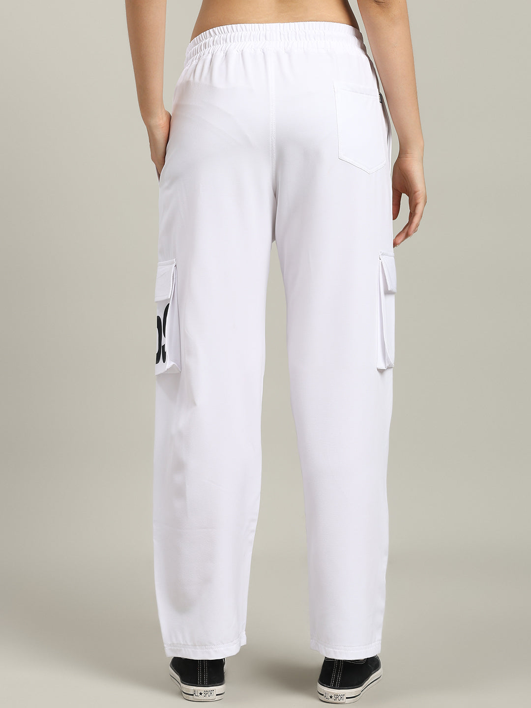 WOMEN'S CARMINE RELAXED FIT JOGGER (WHITE)