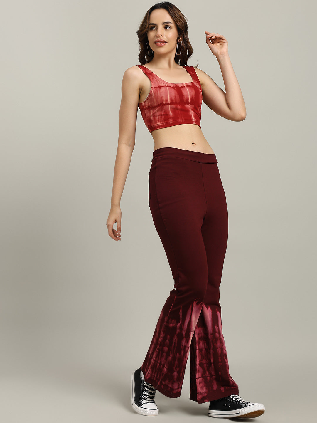 WOMEN'S MEMORIA TIE-DYE CO-ORD SET (MAROON)