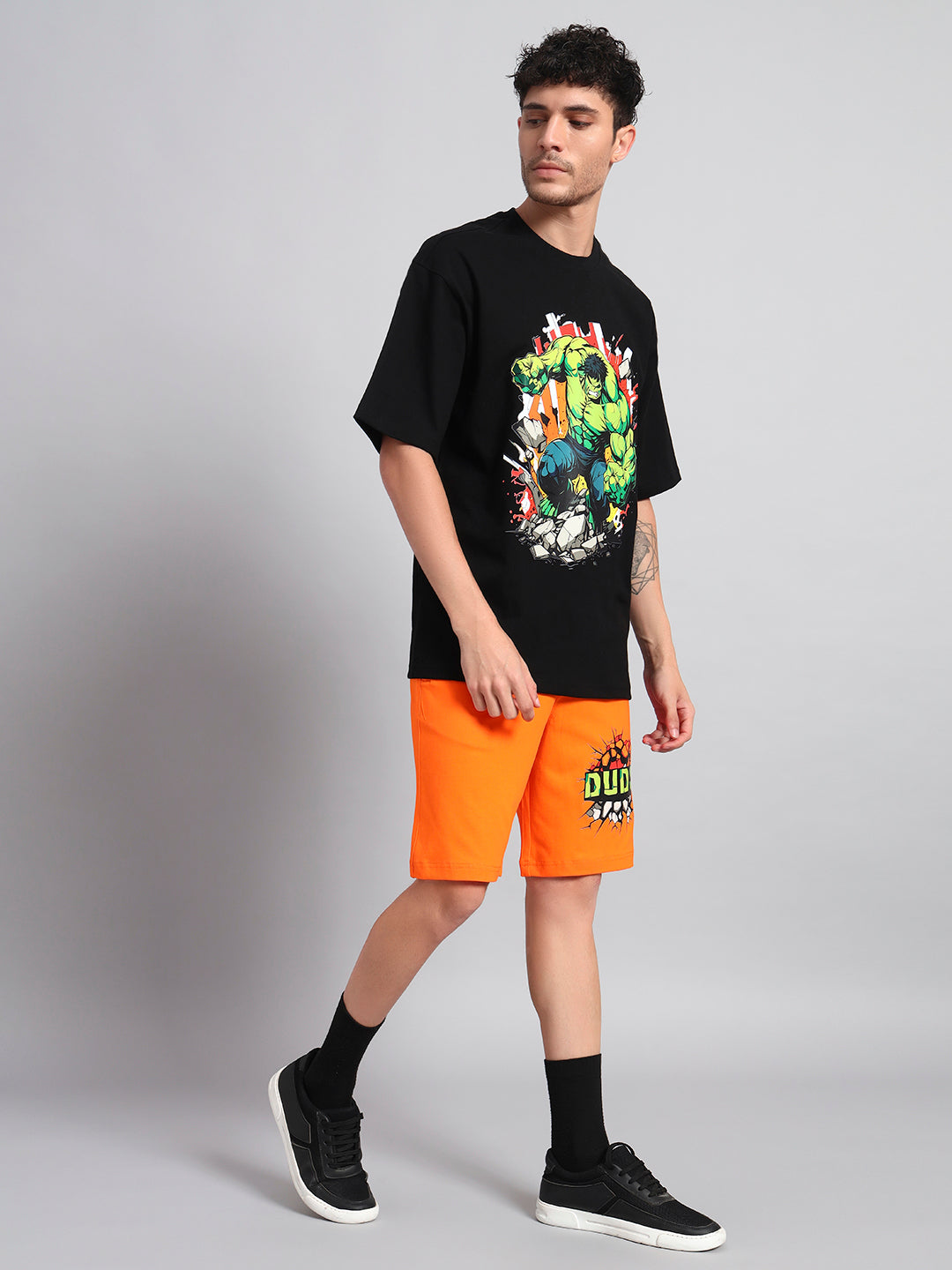 HULK CO-ORD SET (BLACK-ORANGE)