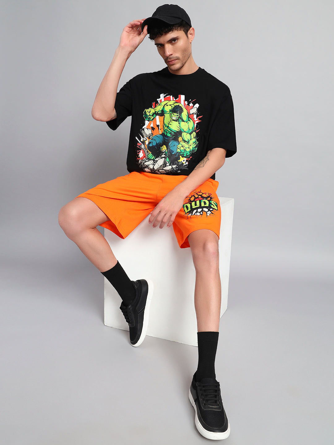 HULK CO-ORD SET (BLACK-ORANGE)