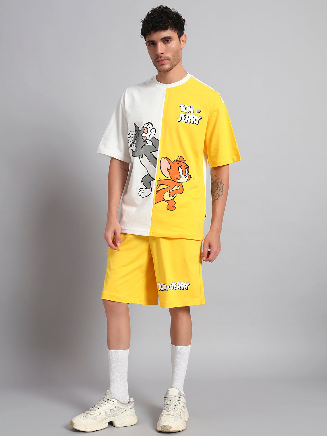 TOM & JERRY CO-ORD SET (YELLOW-WHITE)