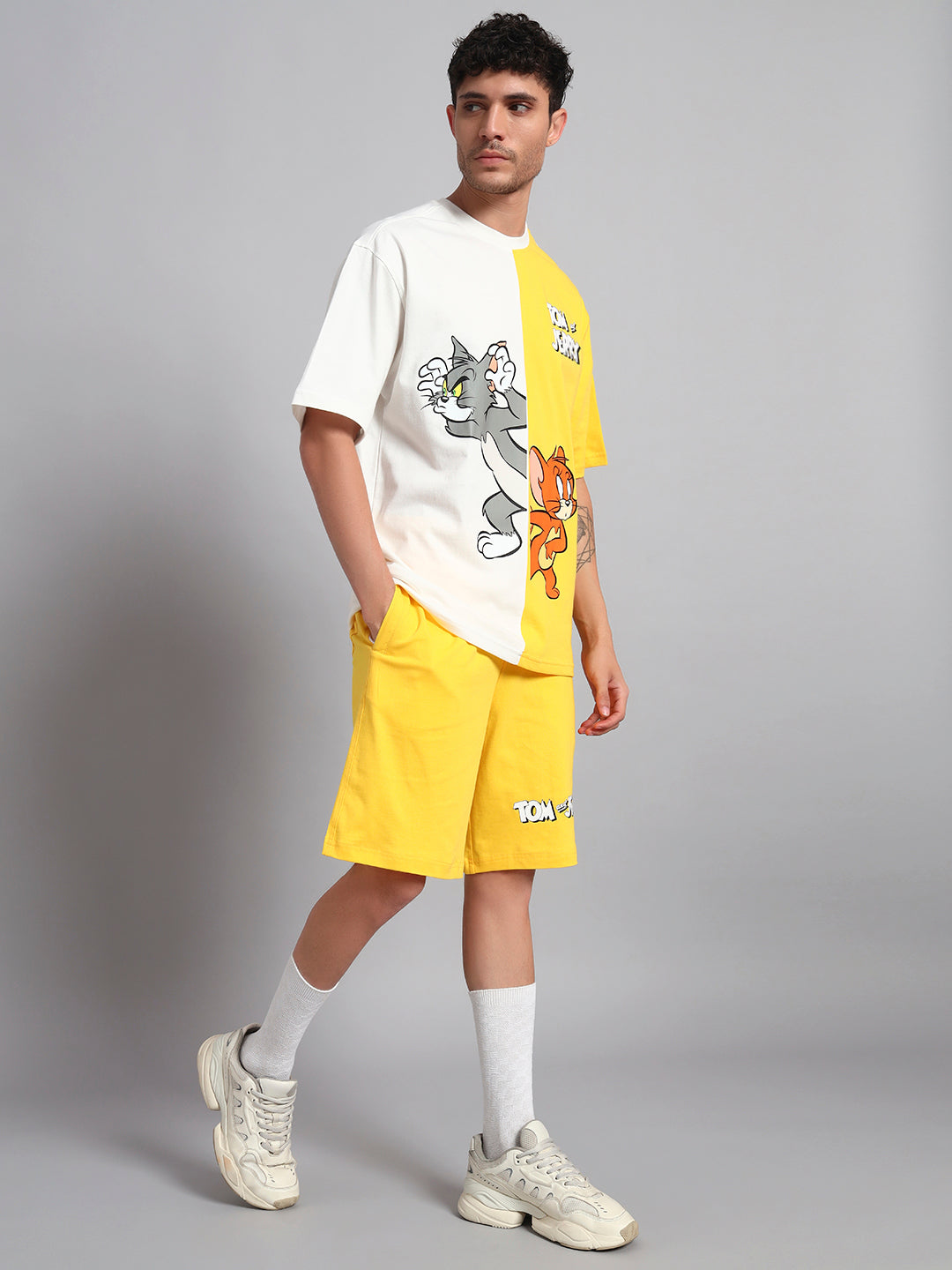 TOM & JERRY CO-ORD SET (YELLOW-WHITE)