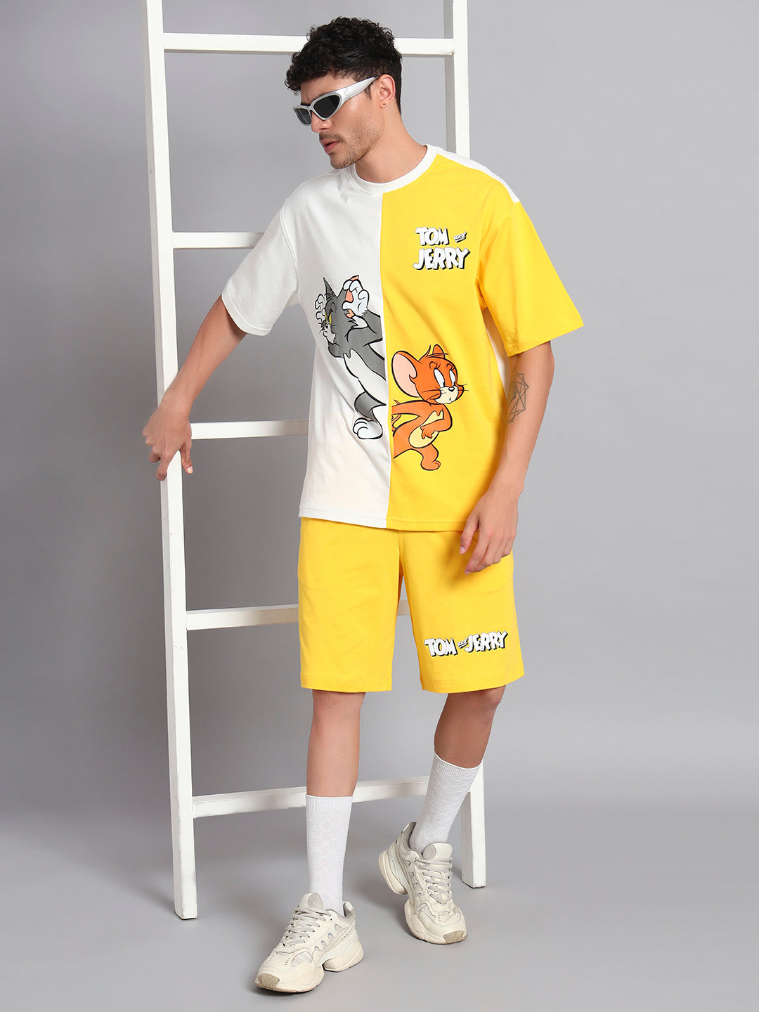 TOM & JERRY CO-ORD SET (YELLOW-WHITE)