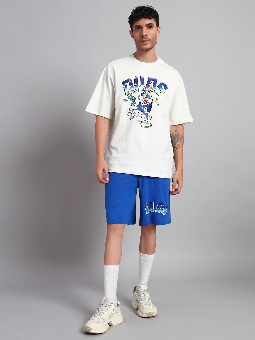 BUNNY BUGS CO-ORD SET (OFF-WHITE BLUE)