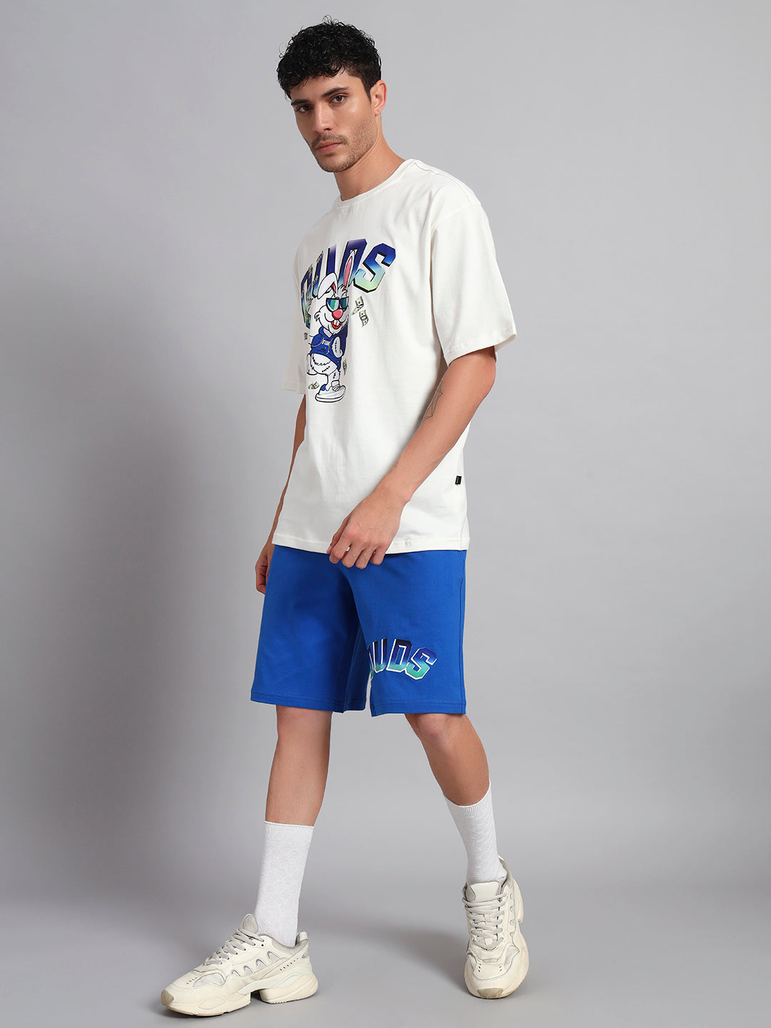 BUNNY BUGS CO-ORD SET (OFF-WHITE BLUE)