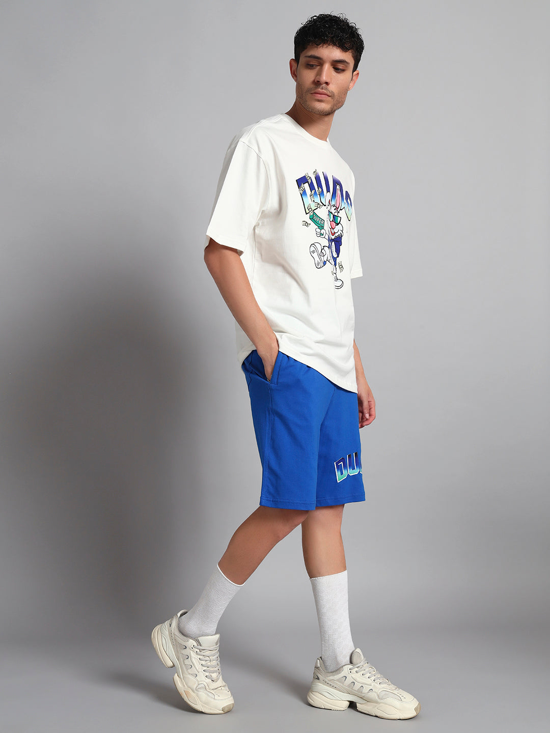 BUNNY BUGS CO-ORD SET (OFF-WHITE BLUE)