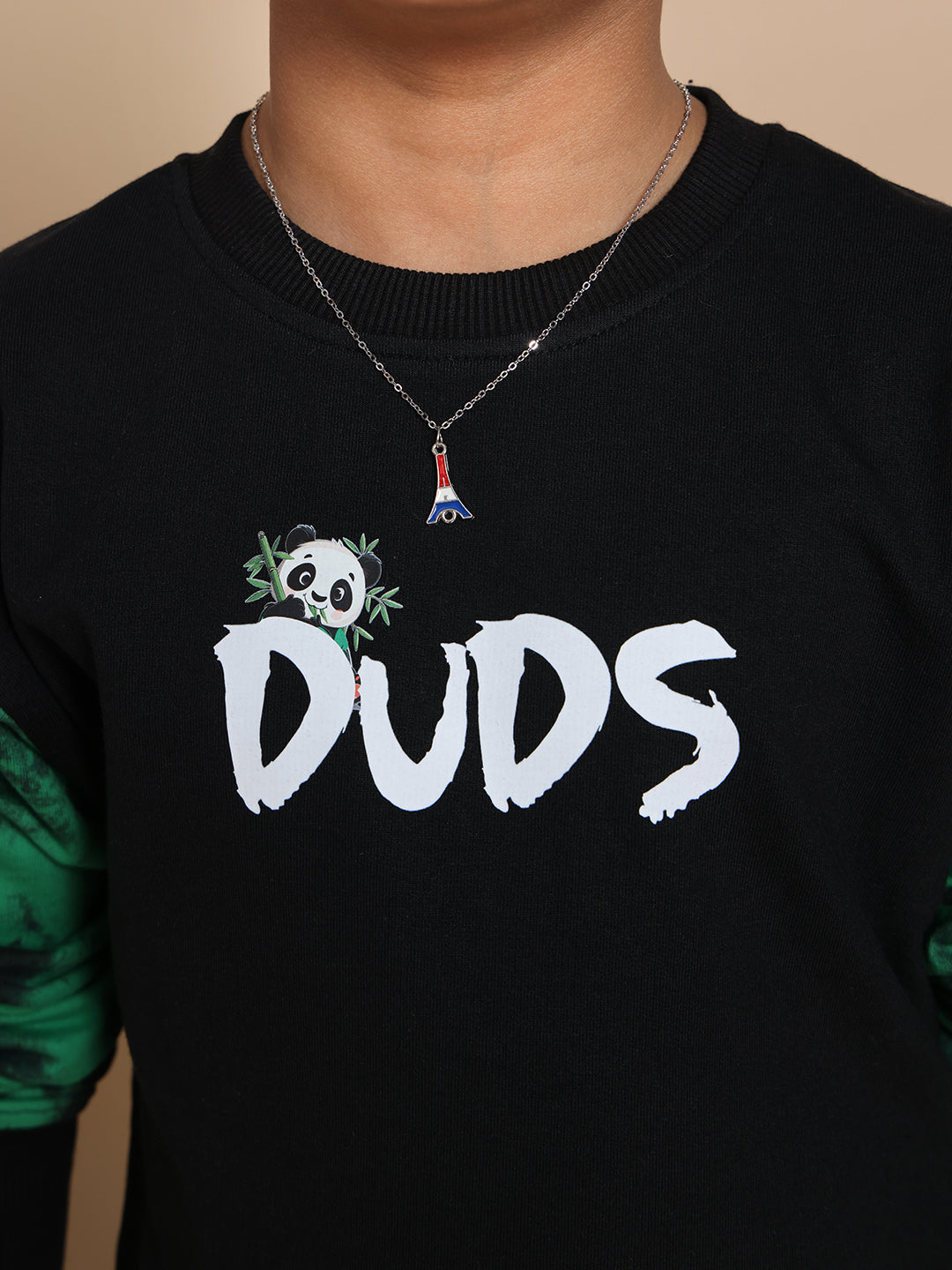 PANDA OVERSIZED SWEATSHIRT BOYS & GIRLS (BLACK)