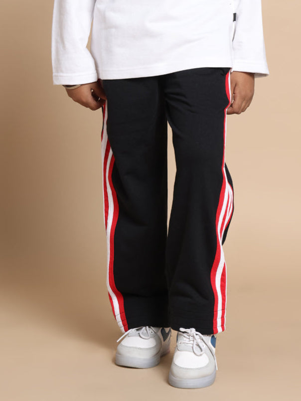 MILANO RELAXED PANT FOR BOYS & GIRLS JOGGER (BLACK RED)