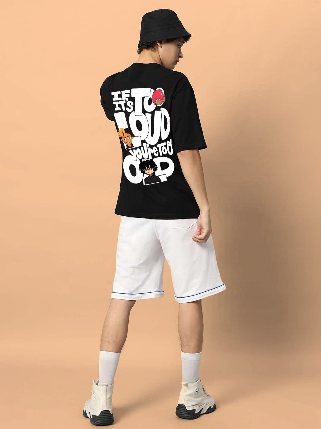 Too Loud Over-Sized T-Shirt (Black)