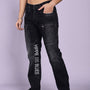 HIPPIE BLACK REGULAR FIT DENIM JEANS (BLACK)