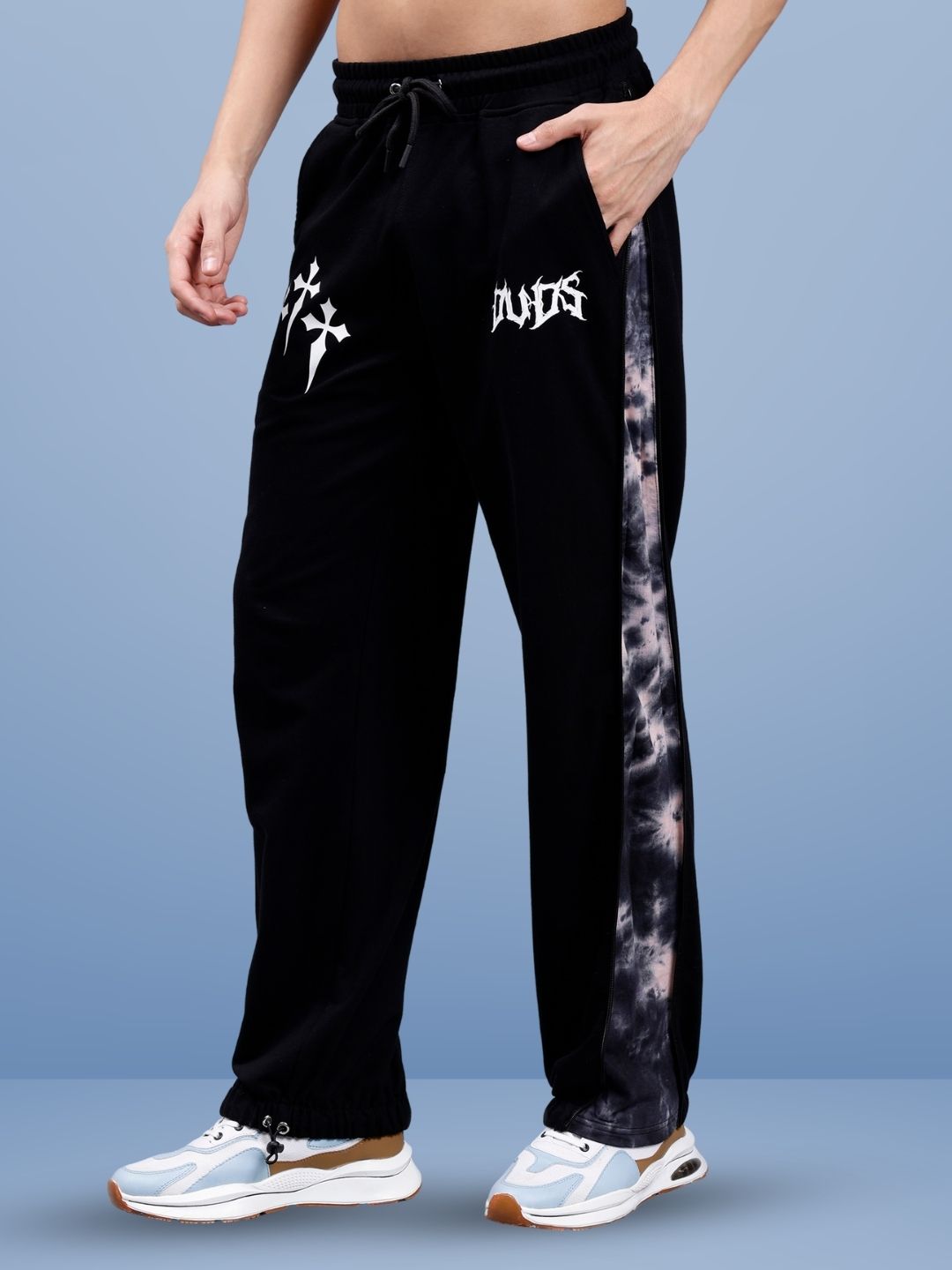 Zipper Panel Joggers (Beige) - Wearduds
