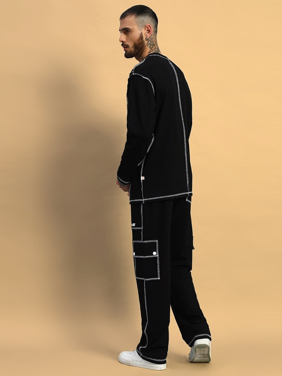 DYNAMIC OVERSIZED CO-ORD SET (BLACK)