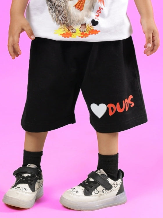 HEDGEHOG SHORTS FOR BOYS & GIRLS (BLACK)