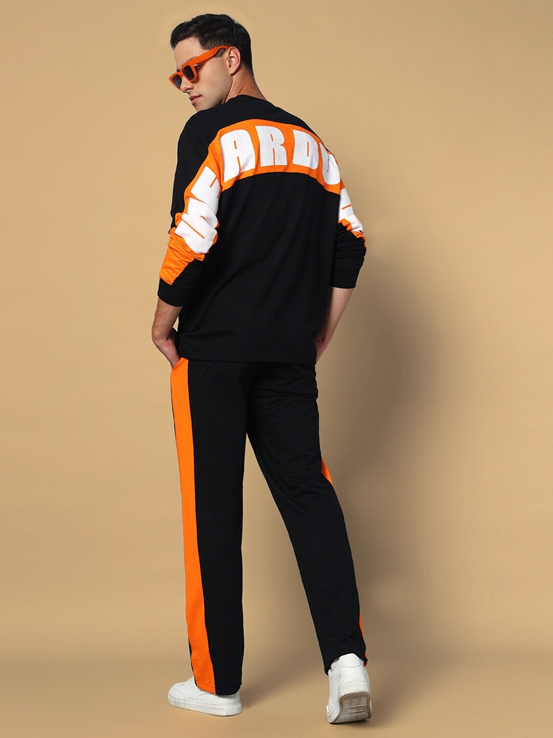 BREEZER SIDE CONTRAST JOGGERS (BLACK-ORANGE)