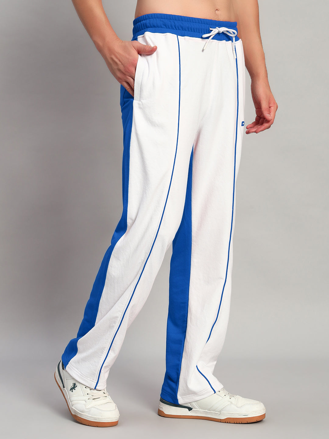 LAGOON RELAXED FIT JOGGERS (WHITE BLUE)