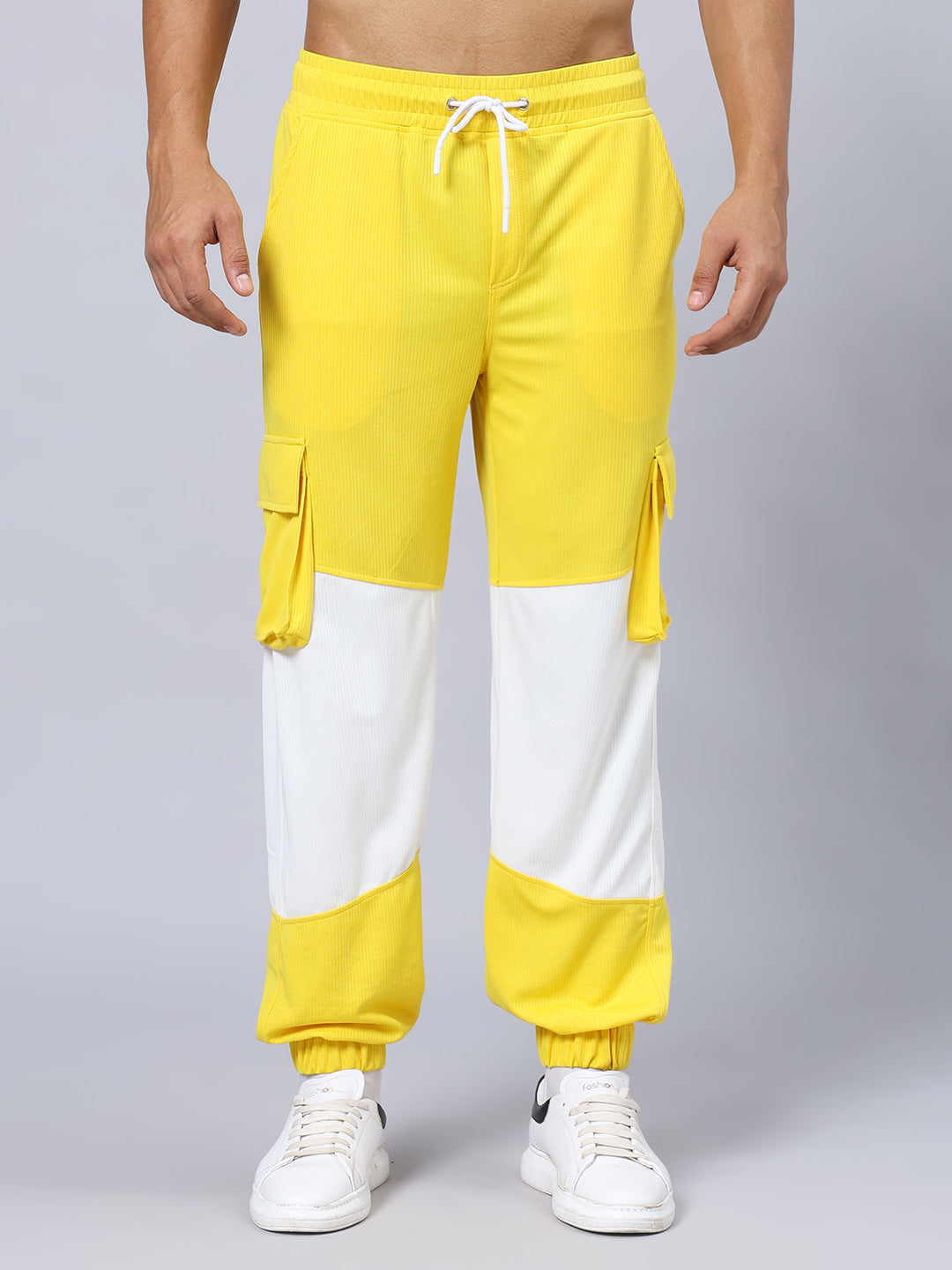RADIANT RELAXED FIT JOGGERS (YELLOW WHITE)