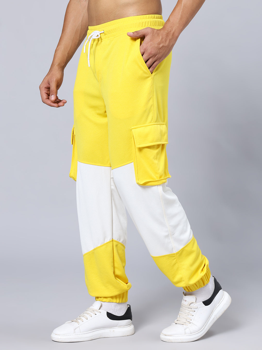 RADIANT RELAXED FIT JOGGERS (YELLOW WHITE)