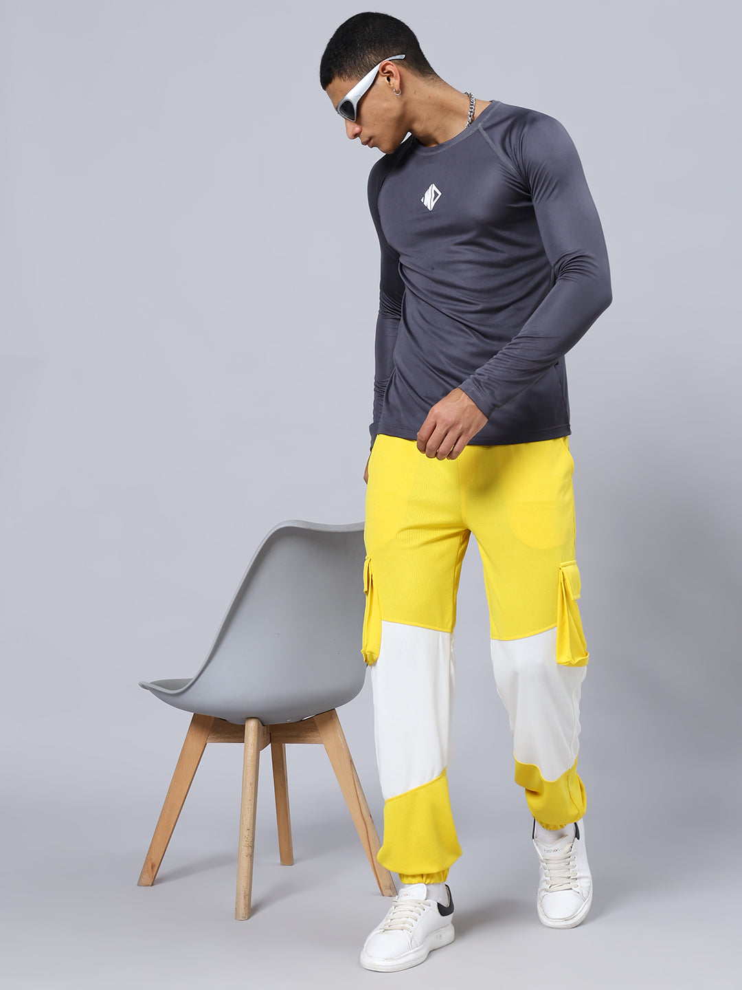 RADIANT RELAXED FIT JOGGERS (YELLOW WHITE)