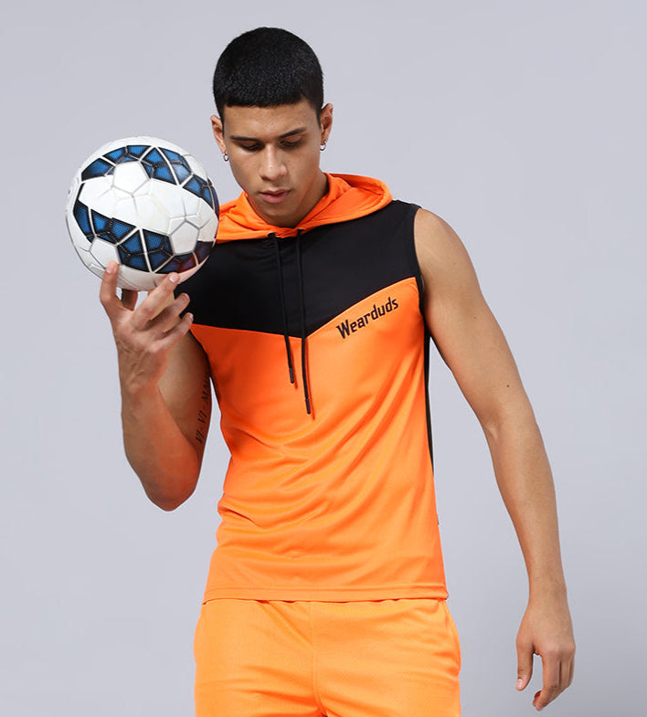 FRANKY GYM T-SHIRT (ORANGE BLACK)
