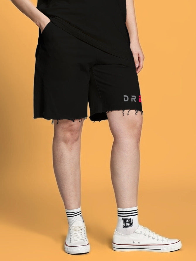 WOMEN'S FANCY DREAM REGULAR FIT SHORTS (BLACK)