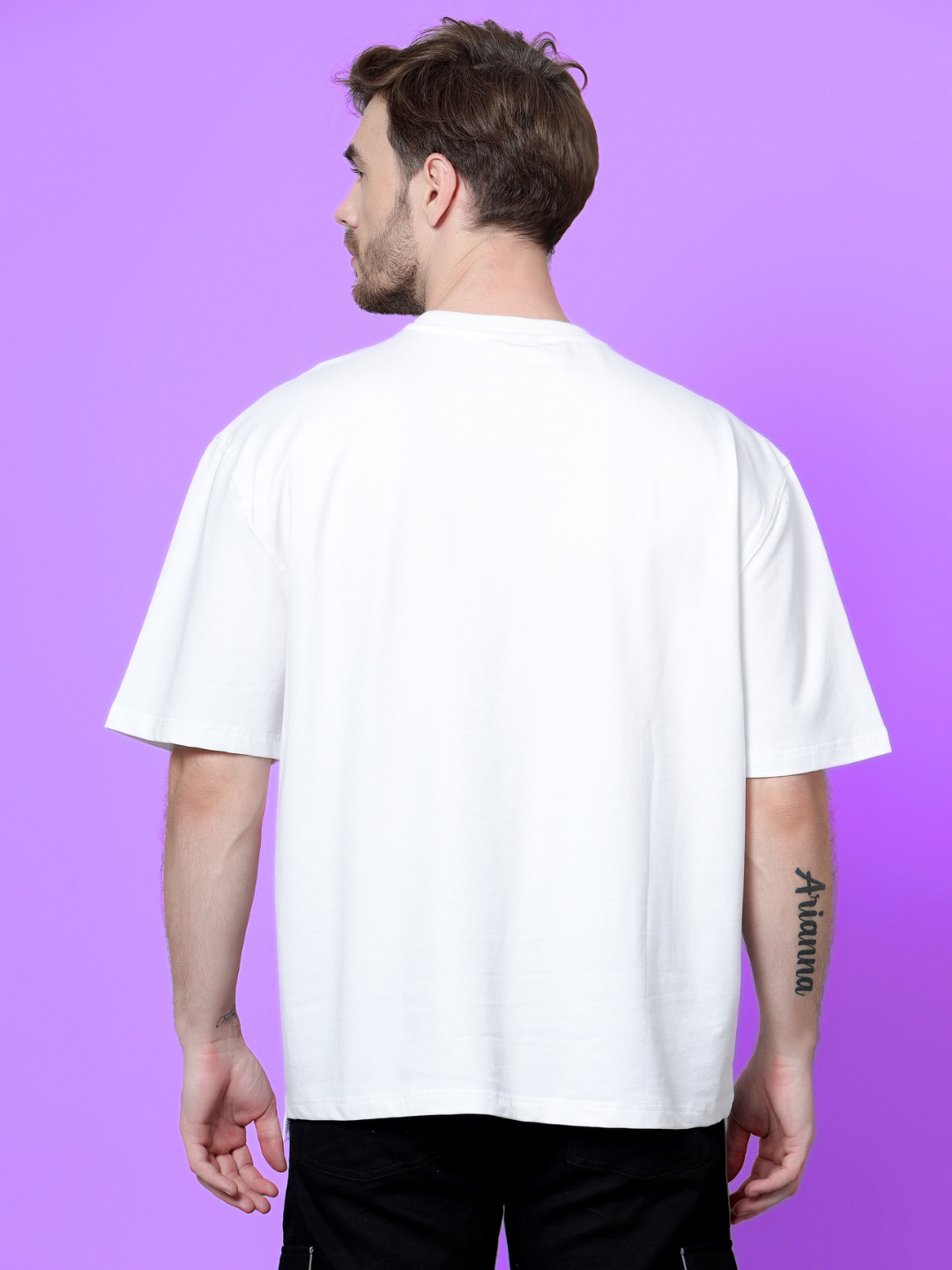 White & Grey Pocket with Belt Over-Sized T-Shirt