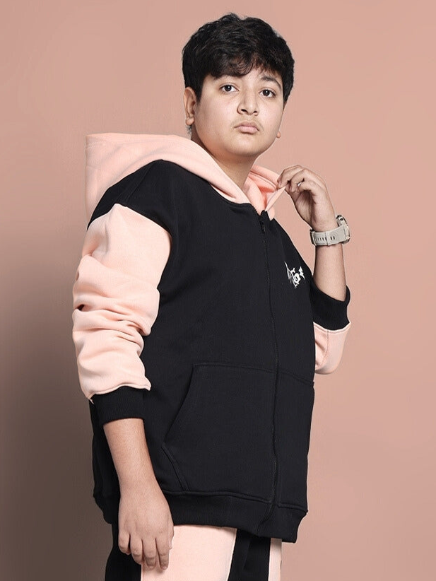 ANGEL WINGS OVERSIZED HOODIE BOYS & GIRLS (BLACK-BEIGE)
