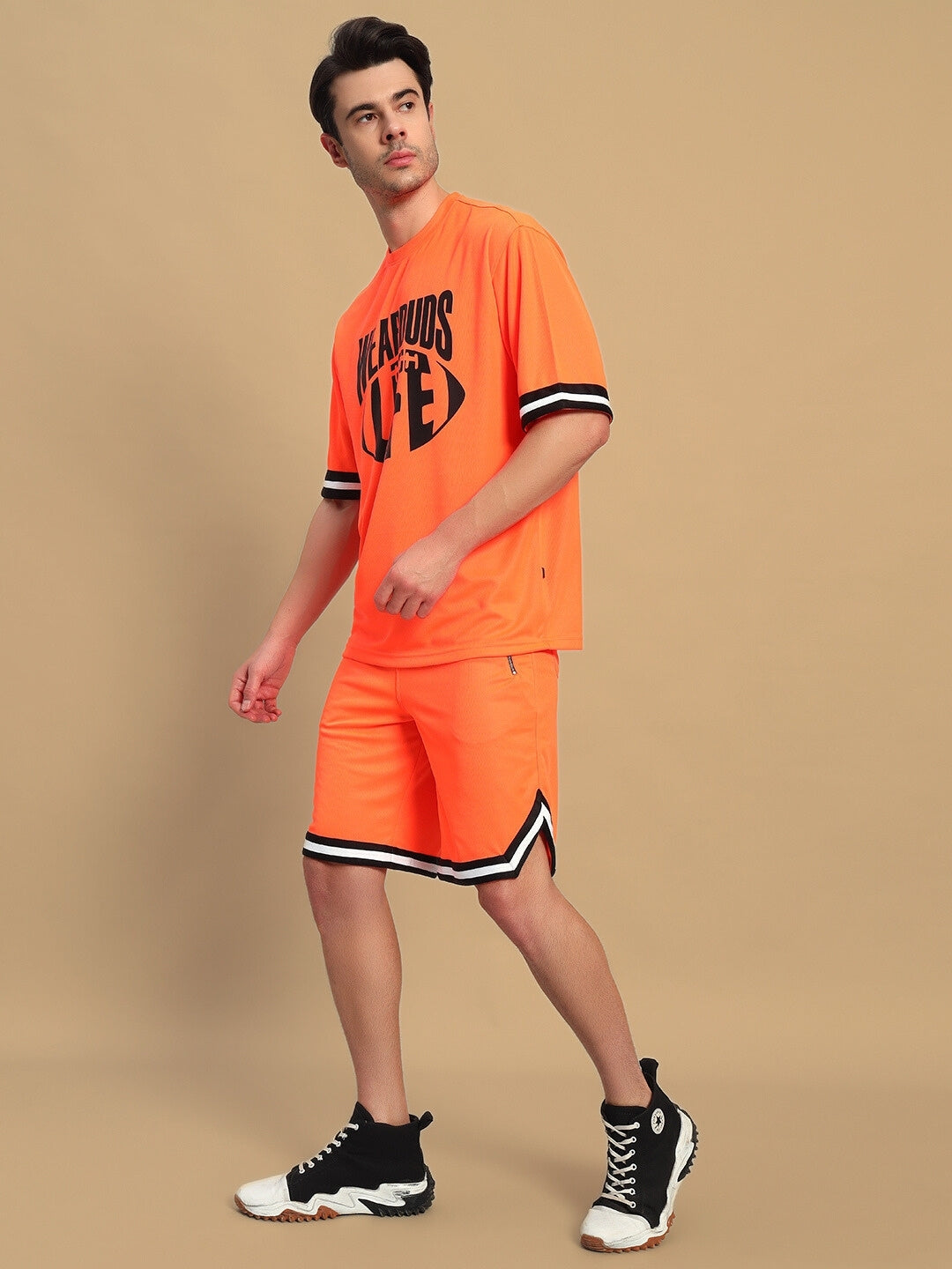 CHRONIC COLORBLOCK  CO-ORD SET (ORANGE)