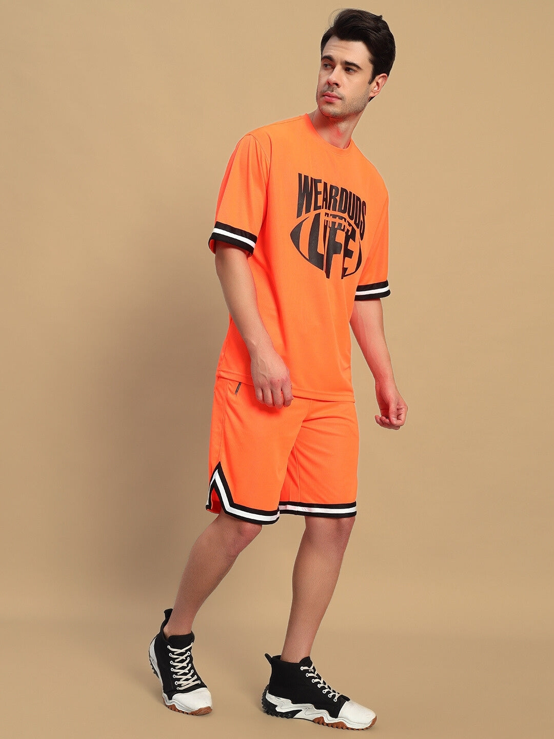 CHRONIC COLORBLOCK  CO-ORD SET (ORANGE)