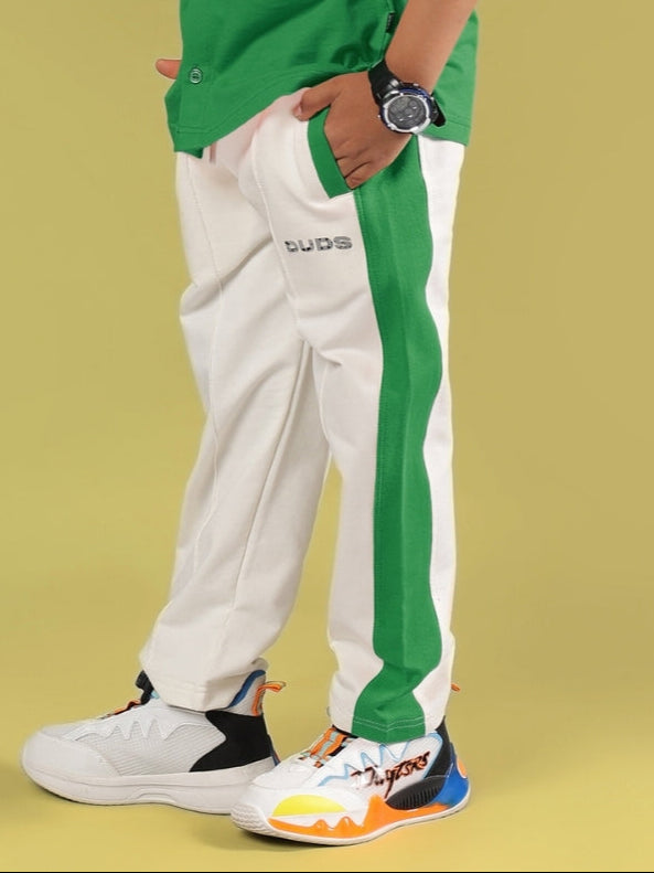 BREEZER JOGGER FOR BOYS & GIRLS (OFF WHITE-GREEN)