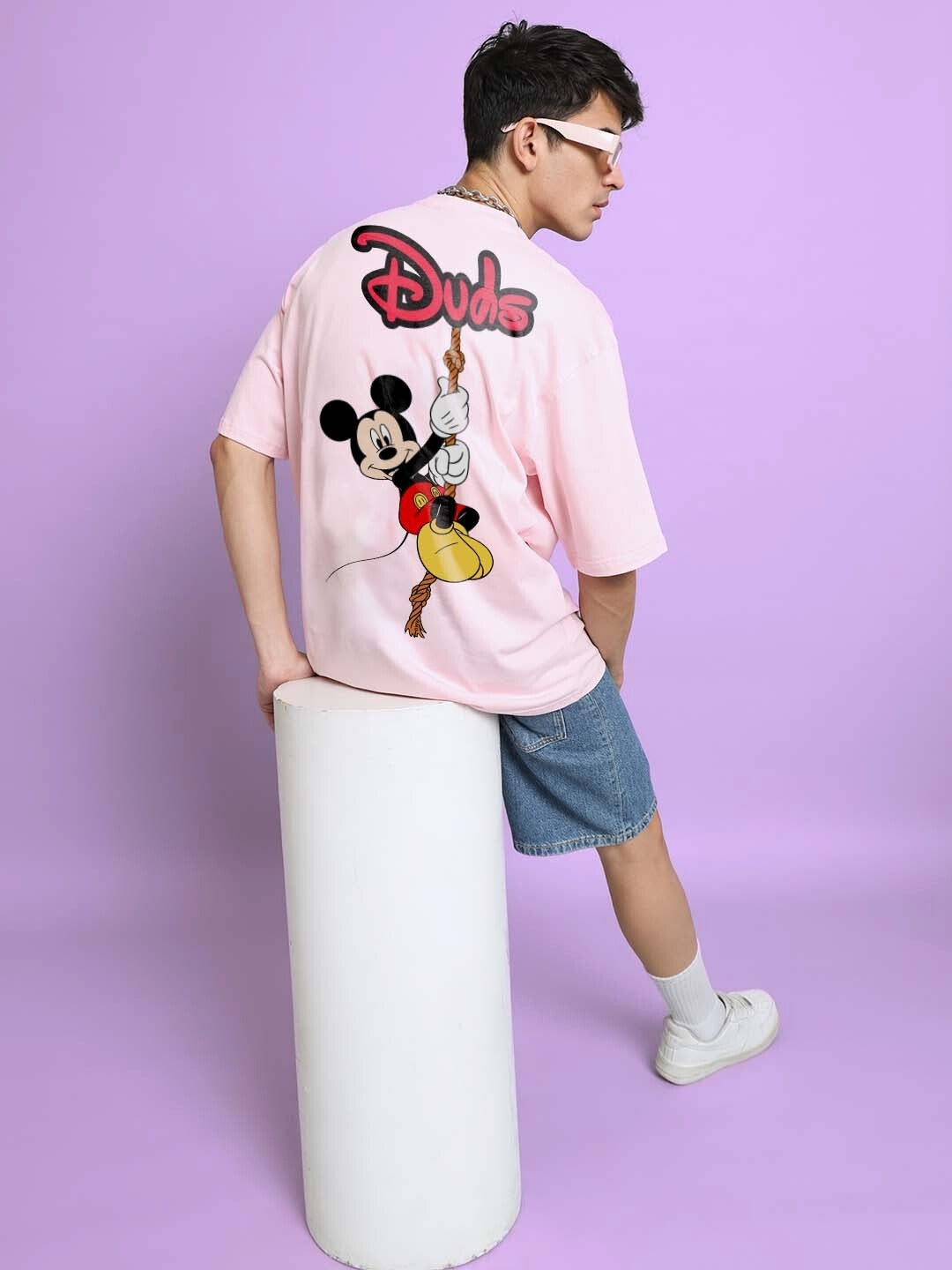 Duds Mouse Over-Sized T-Shirt (Pink)