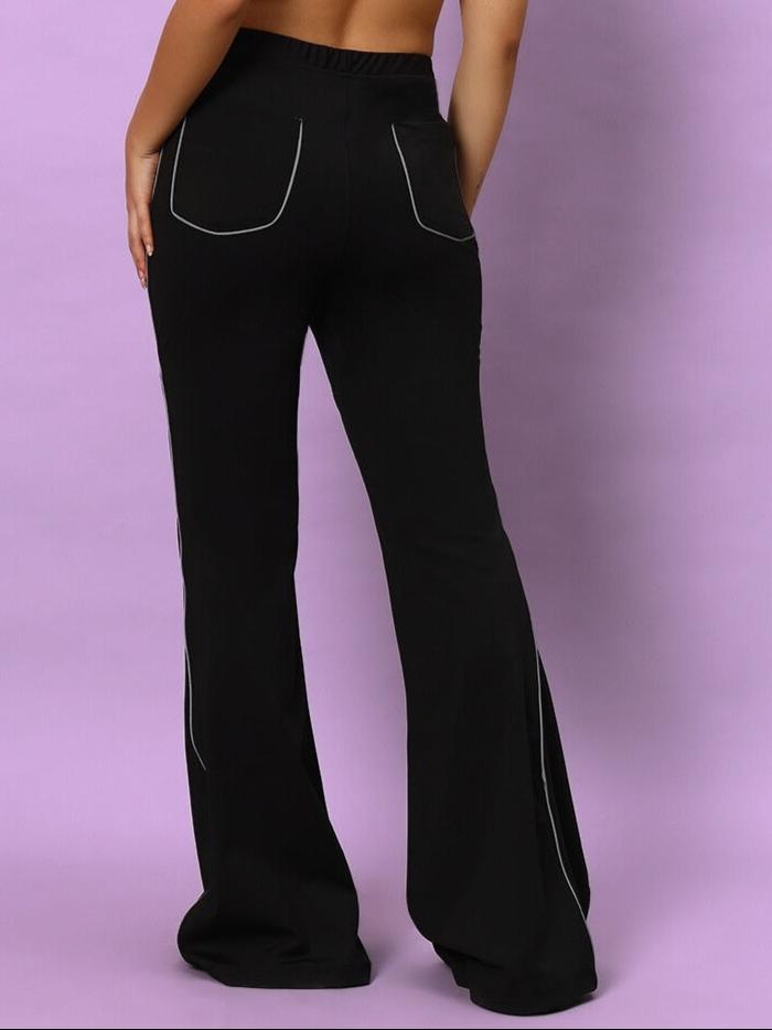 WOMEN'S VICTORIA BOOT CUT REFLECTOR PANT (BLACK)