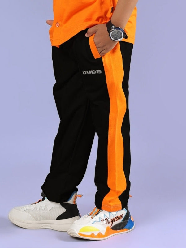 BREEZER JOGGER FOR BOYS & GIRLS (BLACK-ORANGE)