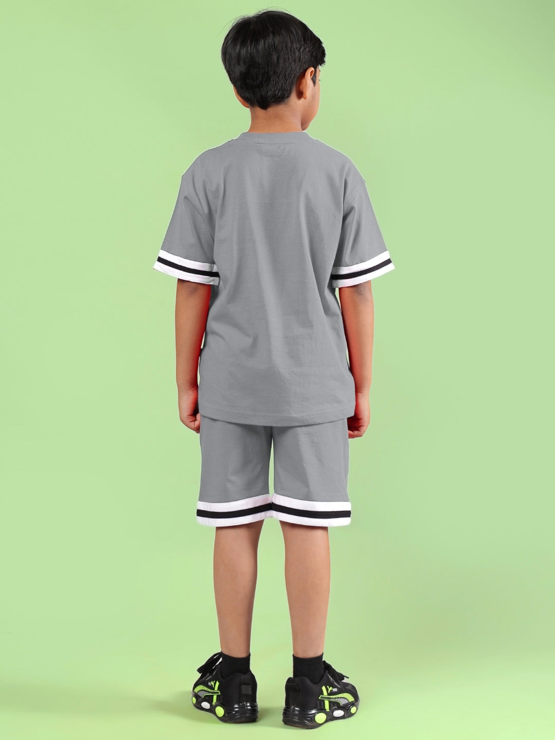 LETS GO PLAY PRINTED CO-ORD FOR BOYS & GIRLS (GREY)