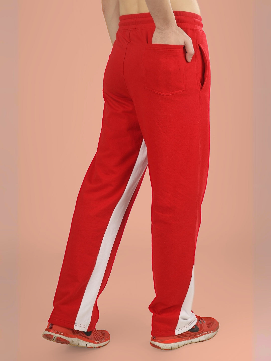 FLOPPY FLARED CONTRAST JOGGERS (RED)