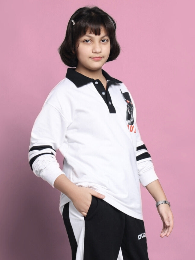 ROBIN OVERSIZED SWEATSHIRT FOR BOYS & GIRLS (WHITE)