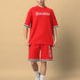 Paradise Colorblock  Co-Ord Set (Red)