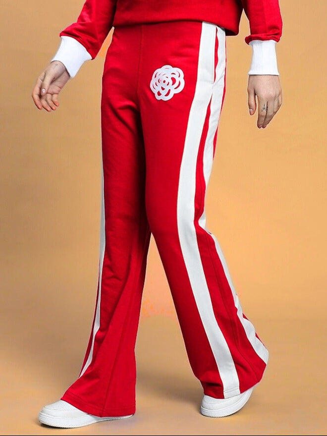 WOMEN'S JESSFLICK RELAXED FIT JOGGER (RED-WHITE)