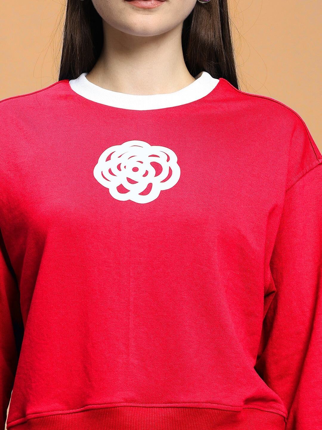 WOMEN'S JESSFLICK RELAXED FIT SWEATSHIRT (RED)