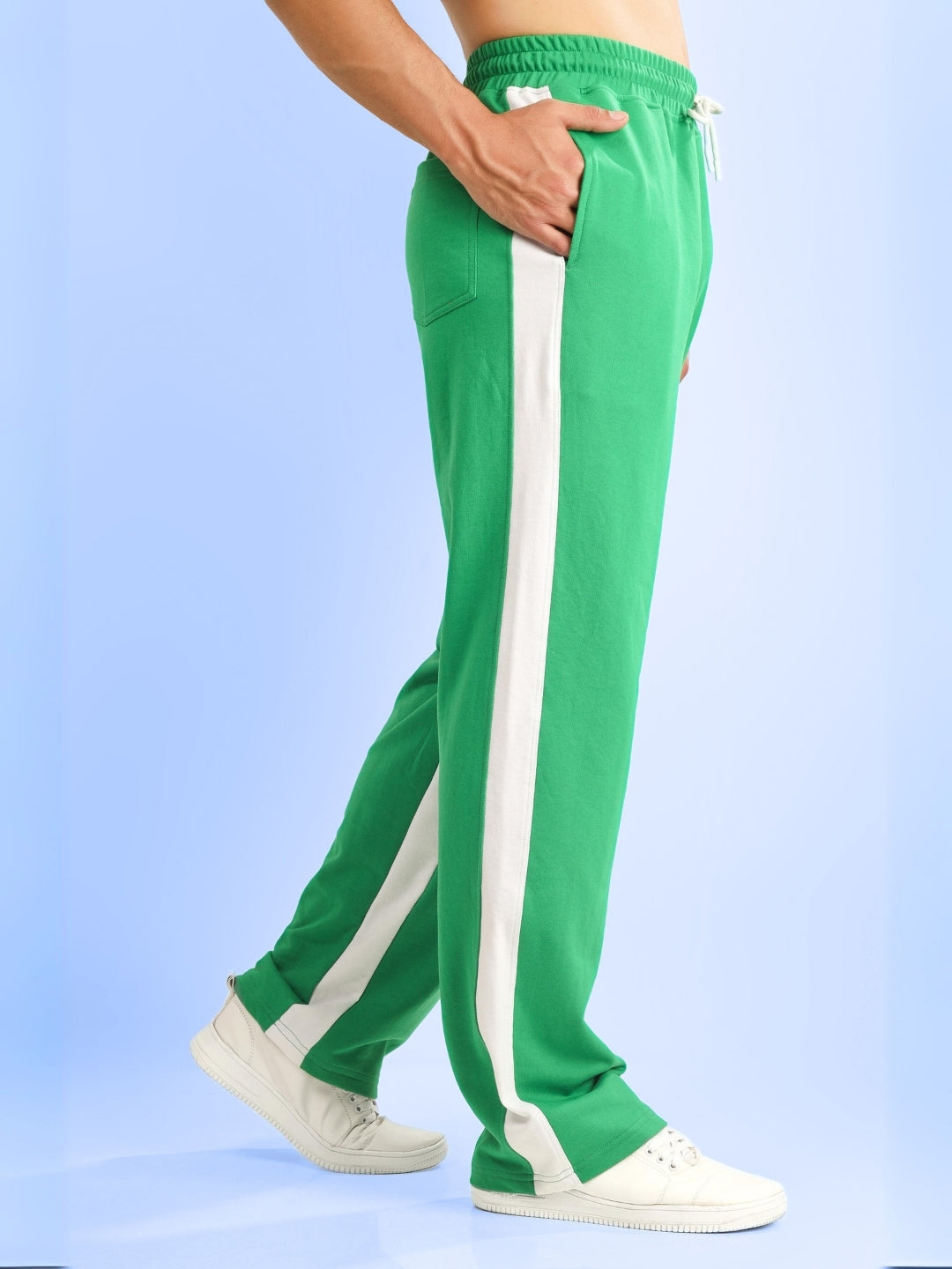 SIDE SEAM BAGGY JOGGER (GREEN)