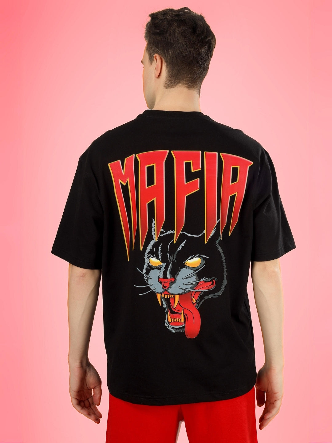 MAFIA OVER-SIZED T-SHIRT (BLACK)